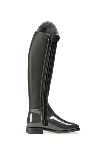 AACHEN GREY PATENT with sheep skin TBM