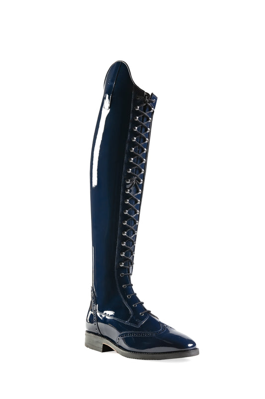 MADRID SIDE ZIP BLUE PATENT TBM