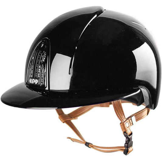 KASK KEP CROMO SMART POLISH POLO CZARNY Z BEŻOWYM PASKIEM 24h